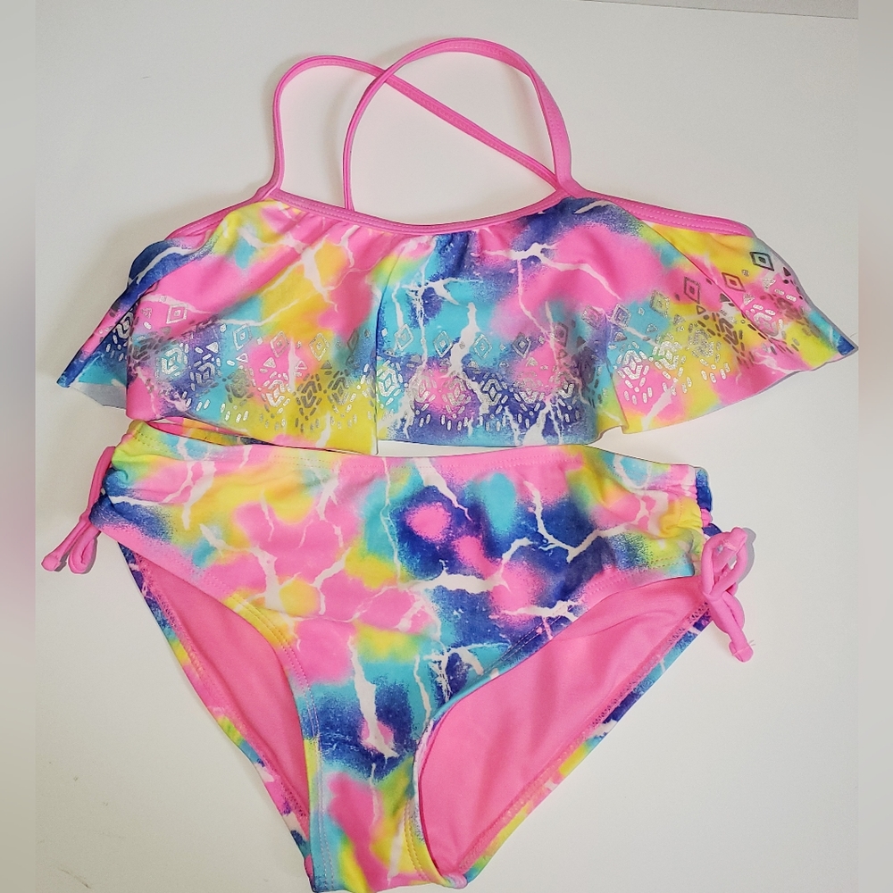 Girls 2 peice bathing suit size 12 multiple colors